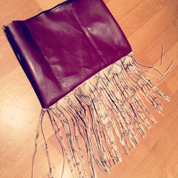 diy project clutch fringes