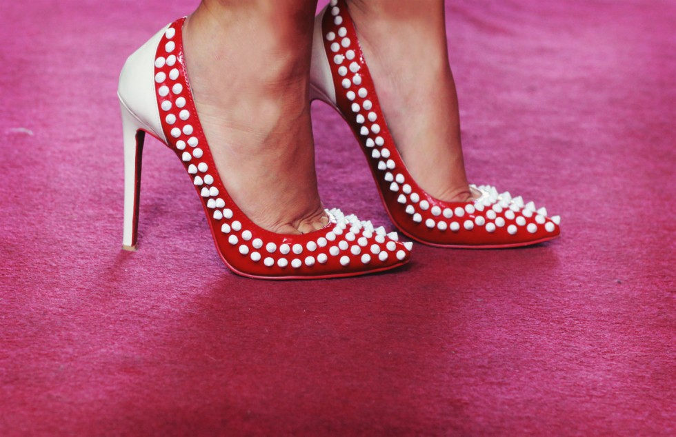 kandee shoes red spikes